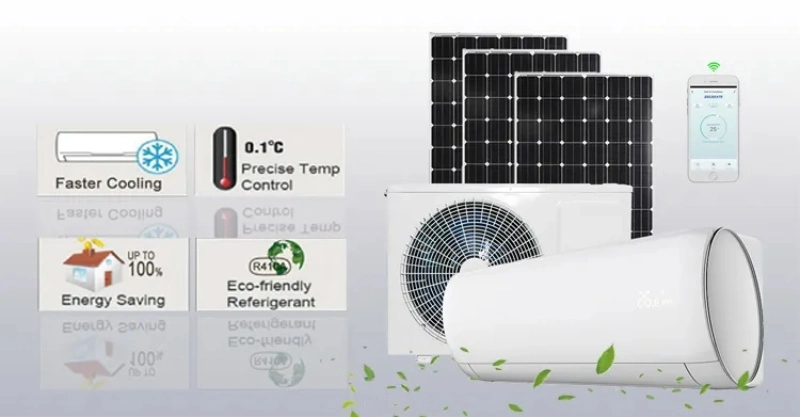 100% Solar Air Conditioner Split System 48V DC Inverter/24 Hours 18000BTU 100% Solar Air Conditioner/ Wall Split Air Condition