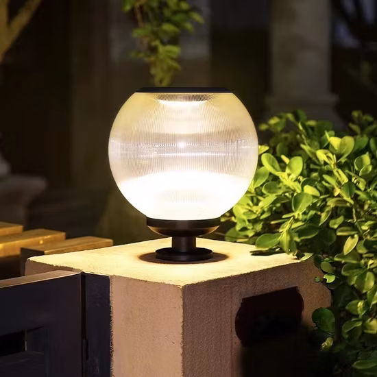 Poste de luz solar para jardín patentado de 1,4 m Poste de lámpara solar